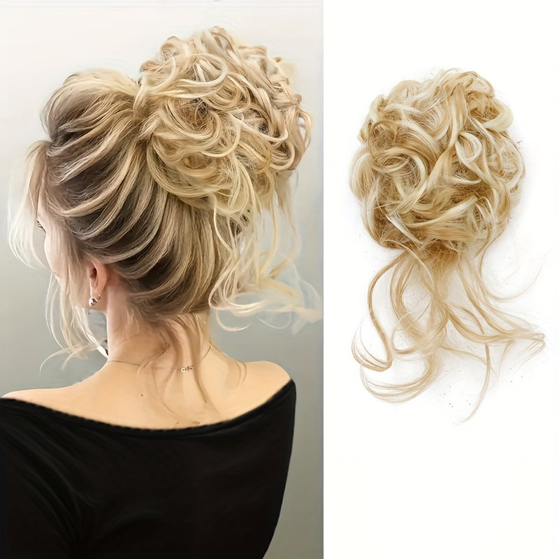 Synthetic Curly Donut Hair Extension - Easy-to-Style for Daily Wear & Christmas Parties, Elegant Women's