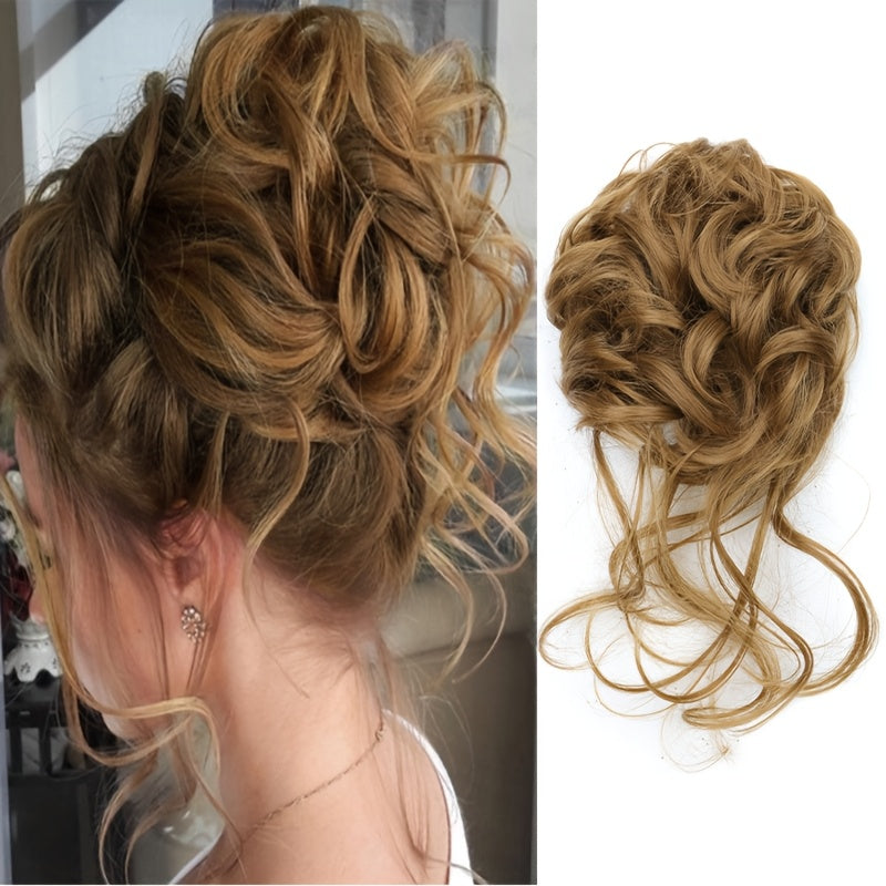 Synthetic Curly Donut Hair Extension - Easy-to-Style for Daily Wear & Christmas Parties, Elegant Women's
