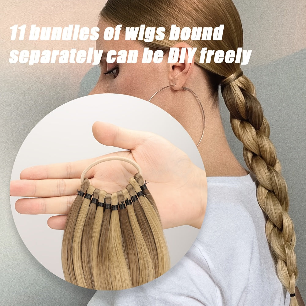 Customizable 11-Strand Long Horse Tail - Free Personalization for Unique Style