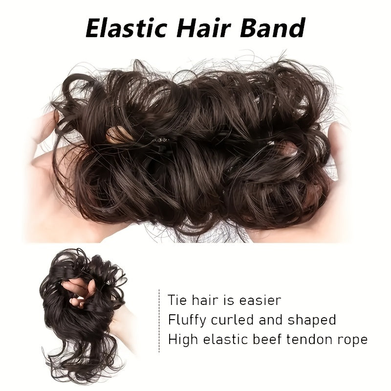 Synthetic Curly Donut Hair Extension - Easy-to-Style for Daily Wear & Christmas Parties, Elegant Women's
