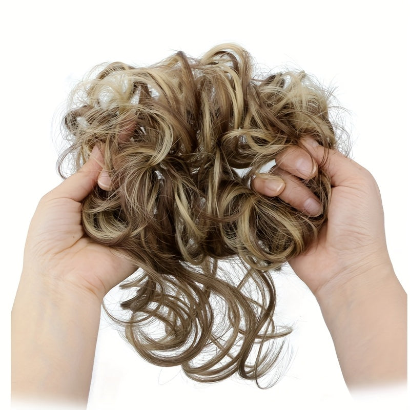 Synthetic Curly Donut Hair Extension - Easy-to-Style for Daily Wear & Christmas Parties, Elegant Women's