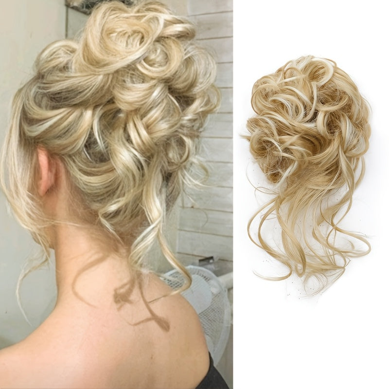 Synthetic Curly Donut Hair Extension - Easy-to-Style for Daily Wear & Christmas Parties, Elegant Women's