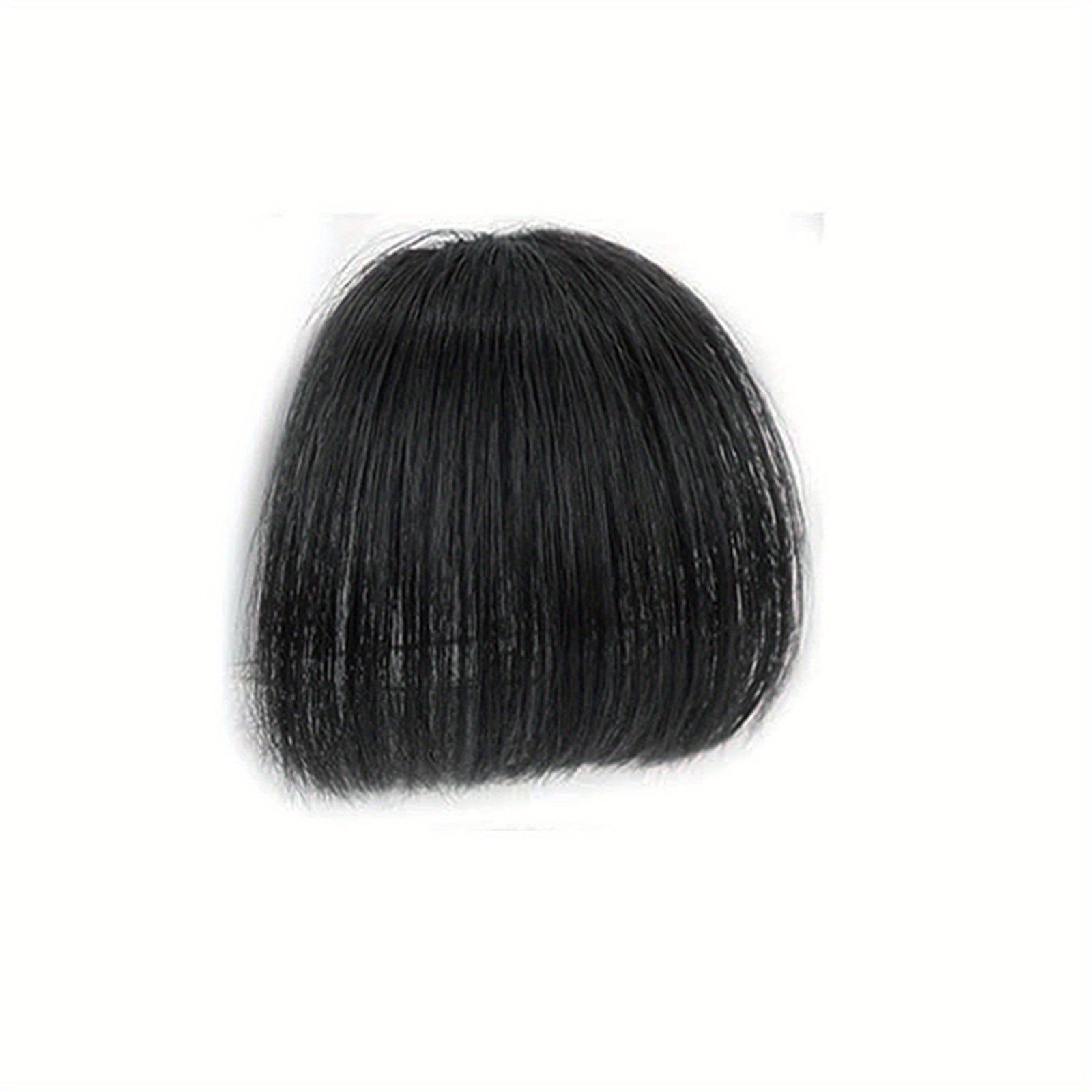 Women's Clip-in Human Hair Bangs - Natural Look Front Fringe Extensions, Easy to Apply No Glue Needed, Dark Brown/Black/, Straight Hairstyle for Everyday & Special Events - Salon-Quality Hairpiece for Added Volume & Dimension
