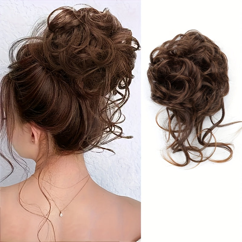 Synthetic Curly Donut Hair Extension - Easy-to-Style for Daily Wear & Christmas Parties, Elegant Women's