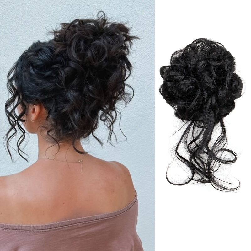 Synthetic Curly Donut Hair Extension - Easy-to-Style for Daily Wear & Christmas Parties, Elegant Women's